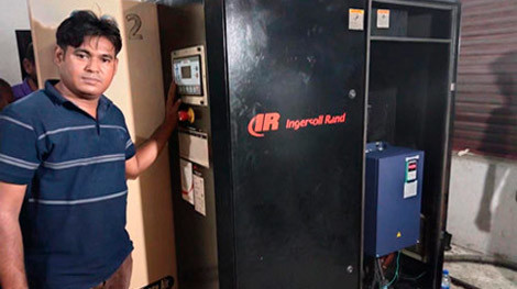 กรณีของบริษัท LuoX VFD ใช้ในคอมเพรสเซอร์ที่มี PMSM